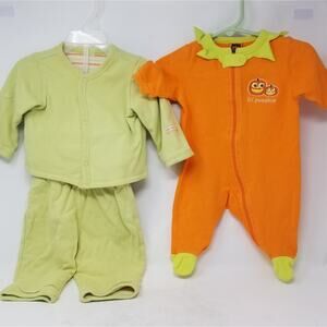 Bundle /2 Baby Place 2 pc set & Pumpkin Halloween Loungewear Size 3-6 Months